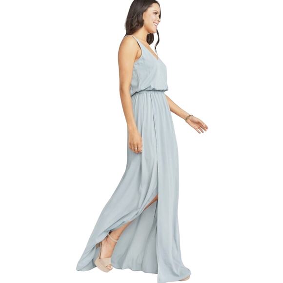 Show Me Your Mumu Kendall Maxi Bridesmaid Dress Solver Sage Crisp NWT - Picture 3 of 13